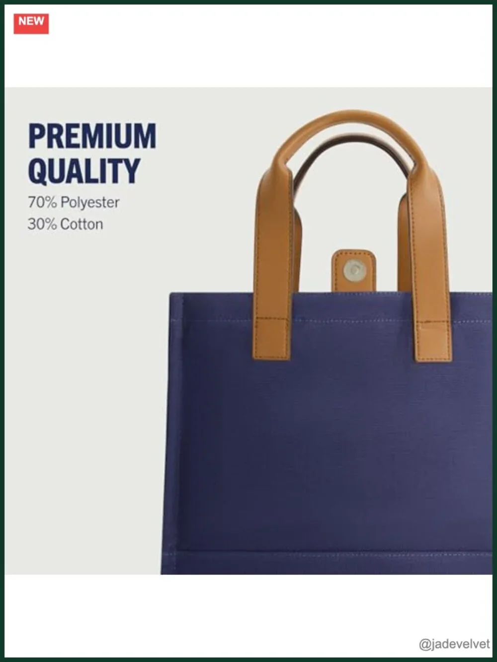 Canvas Tote Bag with Adjustable Strap, Messenger Silhouette, Snap Closure